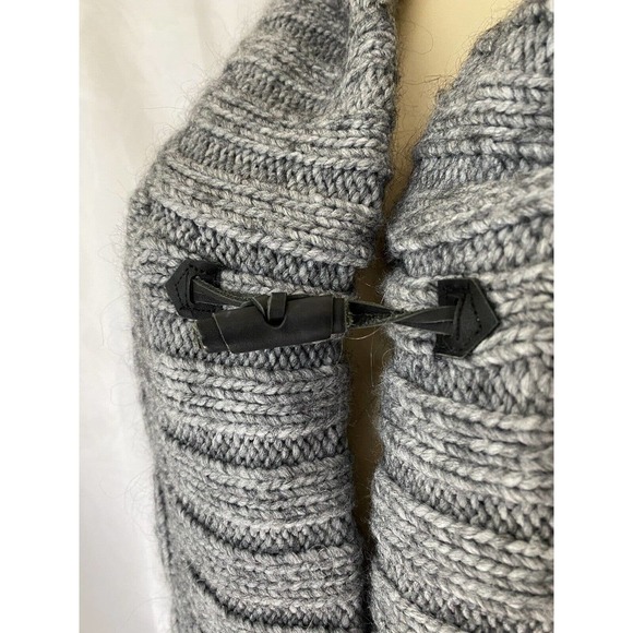 Adam Lippes for HE Cardigan Sweater Long Sleeve Gray Cable Knit Toggle B… - Picture 4 of 5